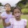 Kids blowing bubbles